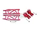 GPM Red Aluminium ARRMA Kraton Rear Hubs & Lower Suspension Arms Kit MAK5622-R