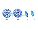 GPM Blue Aluminium Traxxas GT 4-Tec 2.0 +1mm Front or Rear Disc Brake & Calipers 4Pcs GT006AB-B