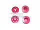 GPM Red Aluminium 17mm Flanged Serrated Wheel Nuts 4Pcs MAK005-R
