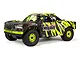 ARRMA Mojave 1/7 scale desert racer RC truck in green and black livery on a white background.