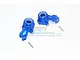 GPM Blue Aluminium Maxx 4S Left & Right Front Steering Hubs 2Pcs TXMS021-B
