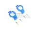 GPM Blue Aluminium Maxx 4S Left & Right Front Hub Carriers 2Pcs TXMS019-B