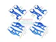 GPM Blue Aluminium Maxx 4S Compete Suspension Arm Set w/ Hardware TXMS5455-B