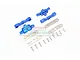 GPM Blue Aluminium Maxx 4S Front & Rear Lower Suspension Arm Tie Bar Set TXMS089FR-B