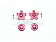 GPM Red Aluminium ARRMA Limitless & Infraction Clawed Wheel Hexs 2Pcs w/ +6mm Off-Set, Wheel Nuts & Grub Screws MAI10A+6MM-R