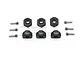 GPM Black Aluminium TRX-6 12mm Hexes (6mm Thick) 6Pcs w/ Hardware TRX6010/6MM-BK