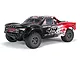 ARRMA SENTON 4x4 BLX 3S V3 RC short course truck in red and black livery on a white background.