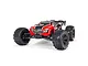 ARRMA Kraton 6S BLX V5 1/8 scale RC truggy in red and black, shown from a front three-quarter angle on a white background.