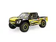 Losi Tenacity TT Pro Brenthel Edition 1/10 scale RC short course truck in black and yellow livery on a white background.