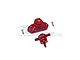 GPM Red Aluminium Spare Tyre Support Mount & Tyre Lock 2Pcs ZSP060-R