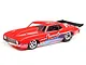 A 1/10 scale Losi 22S 1969 Camaro No Prep RC drag car in red with Summit Racing Equipment livery, viewed from a high angle against a white background.