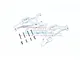 GPM Silver Aluminium Front Lower Suspension Arms Set MAM055-S