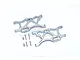 GPM Grey Silver Aluminium Rear Lower Suspension Arms Set MAF056-GS