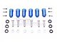 GPM Blue Aluminium TRX6 +23mm Hex Adapters 6Pcs w/ Hardware TRX6010/23MM-B