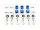 GPM Blue Aluminium 12mm Wheel Hex +9mm Adapters 6Pcs w/ Hardware TRX6010/9MM-B