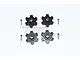 GPM Black Aluminium 17mm Wheel Hex +6mm Adapters 4Pcs w/ Hardware MAF010+6MM/2-BK