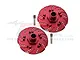 GPM Red Aluminium 17mm Brake Disc Wheel Hex +6mm Adapters 2Pcs MAI10+6/DISK-R