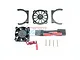 GPM Black Aluminium Motor Heat Sink w/ Cooling Fan Set ER2018FAN-BK