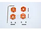 GPM Orange Aluminium Traxxas Slash 4x4 12mm Hex 4Pcs w/ Axle Pins SLA010/6MM-OR