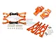 GPM Orange Aluminium Rear Suspension Arms & Hubs Set TXM545522-OR