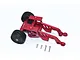 GPM Red Aluminium Adjustable Rear Wheelie Bar w/ Wing Mount MAT040R-R