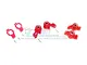 GPM Red Front Hub Carriers (C-Hubs), Steering Hubs & Rear Hubs Set TXMS192122-R