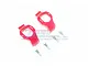 GPM Red Aluminium Front Hub Carriers (C-Hubs) 2Pcs TXMS019-R