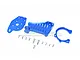 GPM Blue Aluminium Motor Mount w/ Heat Sink Fins 3Pcs TXMS018-B