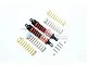GPM Black Aluminium Traxxas Rustler 4x4 Rear Shocks 2Pcs w/ Optional Spring Rates RUS4102R-BK-OR