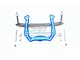 GPM Blue Aluminium Front Shock Tower w/ Body Posts RUS028-B
