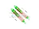 GPM Green Aluminium 115mm Adjustable Rear Heavy-Duty Shocks 2Pcs MAG115R-G-OR