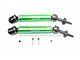 GPM Green Hardened Steel & Aluminium Rear Universal CVD Drive Shafts 2Pcs w/ Spring Steel Wheel Hexes SRUS41277RH-G