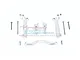 GPM Racing silver aluminium front shock tower brace set including various mounting components and screws on a white background.