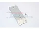 GPM Racing silver aluminium front suspension tie bar for RC cars with a single mounting screw.