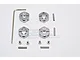 GPM Grey Silver Aluminium 12mm Wheel Hex +6mm Adapters 4Pcs w/ Axle Pins SLA010/6MM-GS