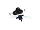 GPM Black Aluminium Spare Tyre Support Mount & Tyre Lock 2Pcs ZSP060-BK
