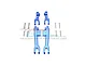 GPM Blue Aluminium Front & Rear Sway Bars 4Pcs UDR312FR-B