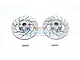 GPM Grey Silver Aluminium +3mm Hex Adapter w/ Brake Disk & Silver Lining 2Pcs UDR010DX+3MM-GS