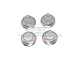 GPM Silver Aluminium 24mm Flanged Serrated Wheel Nuts 4Pcs MAKX005-S