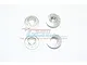 GPM Silver Aluminium 17mm Flanged Serrated Wheel Nuts 4Pcs MAK005-S