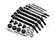 GPM Black Hardened Steel & Aluminium Drive Train Upgrade Set w/ Stainless Steel Adjustable Front Steering Tie Rods TXMS143FRS-BK