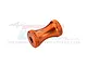 An orange anodized aluminium RC chassis brace collar with a knurled texture on both ends, isolated against a white background with a faint GPM logo.