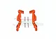 GPM Orange Aluminium Rear Body Post Fixed Mounts 2Pcs w/ Hardware MAI040RA-OR