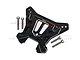 GPM Racing black aluminium rear shock tower for RC cars with four included mounting screws.
