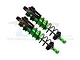 GPM Green Aluminium Front Piggyback Shocks 128mm SLE128F/L-G-BK