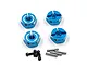 Yeah Racing Aluminium 12mm Wheel Hexes 4Pcs - Blue WA-032BU