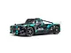 Side view of the Arrma Infraction 3S BLX RC truck in black and teal, featuring a street-bash style body and dBoots Hoons tires.