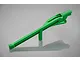 A green anodized aluminium rear chassis brace for an RC car, featuring GPM Racing branding and 7075-T6 material marking.