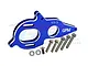 GPM Blue Aluminium Motor Mount Plate/Heat Sink MAG018B-B