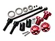 GPM 110mm Hardened Steel Front/Rear CVD Shaft 2Pcs w/ Red Aluminium Wheel Lock & Hex Claw Set TXMW110F/RS-R